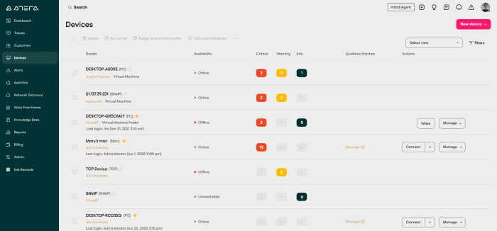 ATERA REMOTE MONITORING