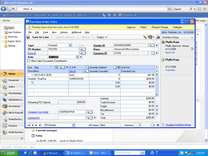 MICROSOFT DYNAMICS ACCOUNTING SOFTWARE