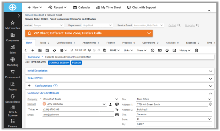 CONNECTWISE CRM