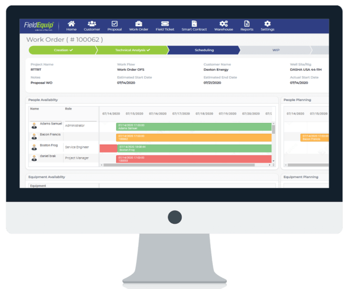 Scheduling software field service