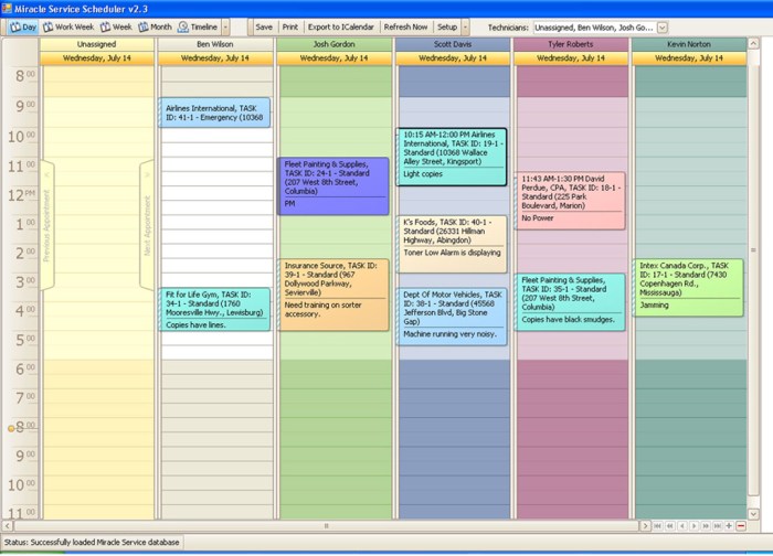 SCHEDULING SOFTWARE FOR FIELD TECHNICIANS