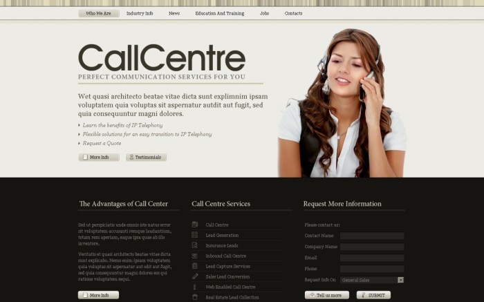 CALL CENTER WEBSITE