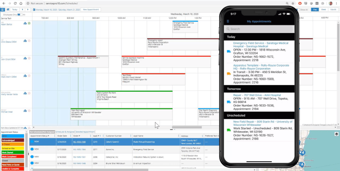 Scheduling service software quickbooks field easy smart schedule scheduler management smartservice