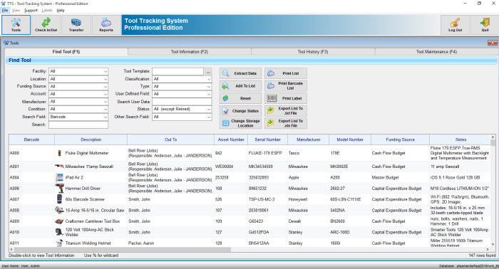 TECHNICIAN TRACKING SOFTWARE