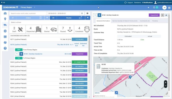 Dispatch dashboard management order work systems software scheduling dispatcher screen detail crew service team need where tract