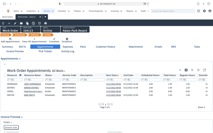 FIELD MAINTENANCE SOFTWARE