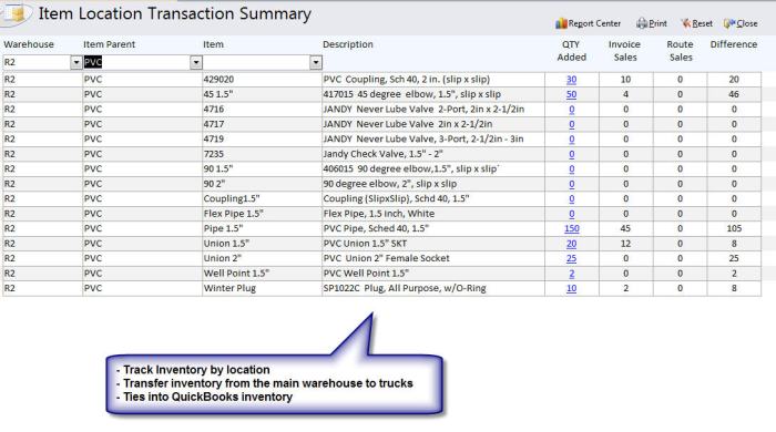 Plumbing inventory construction management software contractors contractor tool materials